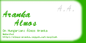 aranka almos business card