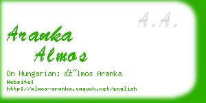 aranka almos business card